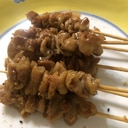 おつまみに最高！懐かしい白モツの焼き鳥